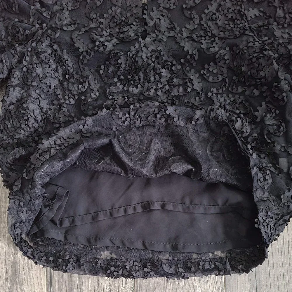 Loft PXXS Tulle Puff Sleeve Top